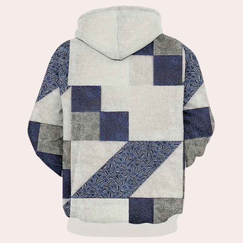 Trendy Checked Hoodie for Men - Cedric