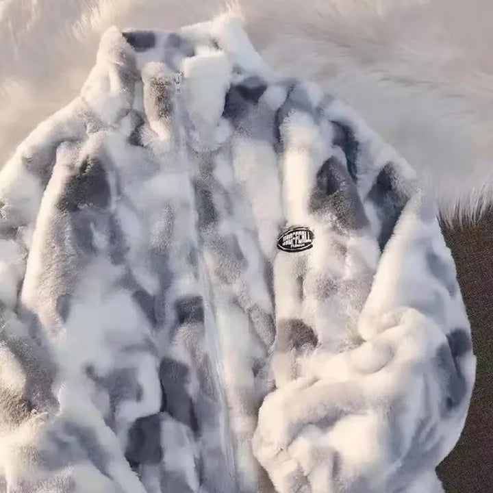 Tie-Dye Fleece Jacket for Women - Nila