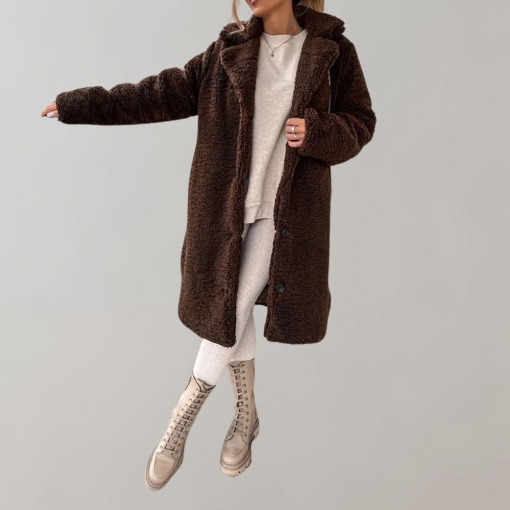 Long Teddy Coat for Women - Elodie
