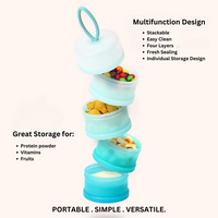 4-Compartment Stackable Portion Control Containers
