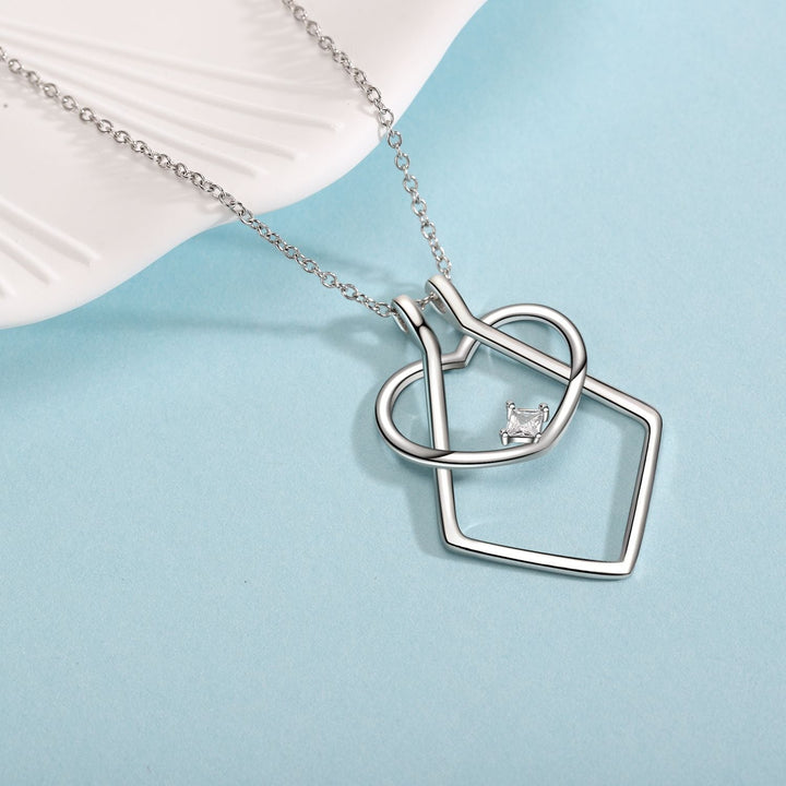 Ring Holder Heart Necklace - Amelina