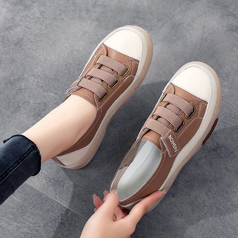 Stylish Genuine Leather Sneakers for Women – Beatrice
