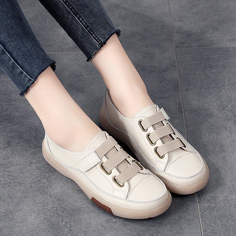 Stylish Genuine Leather Sneakers for Women – Beatrice