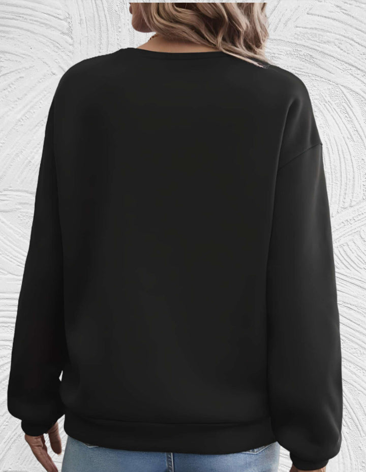 Oversized damski sweter z okrągłym dekoltem - Luna