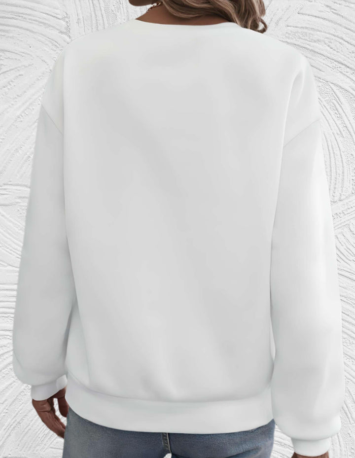 Oversized damski sweter z okrągłym dekoltem - Luna