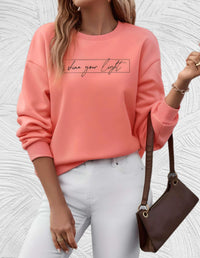 Oversized damski sweter z okrągłym dekoltem - Luna