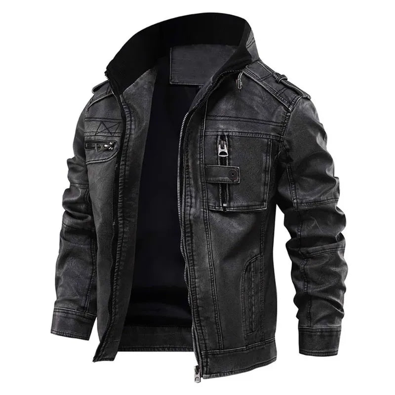 Avan - Rugged Leather Jacket for Men