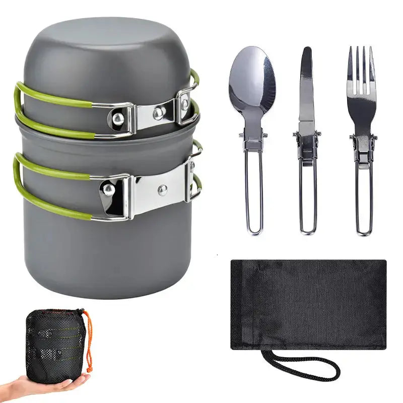 Camping Pannenset met Bestek - TrekChef