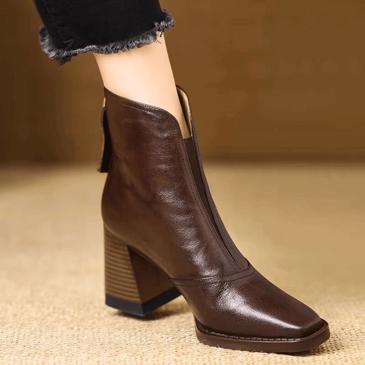 Ankle Boot With Sculpted Mid-Heel - Kellie