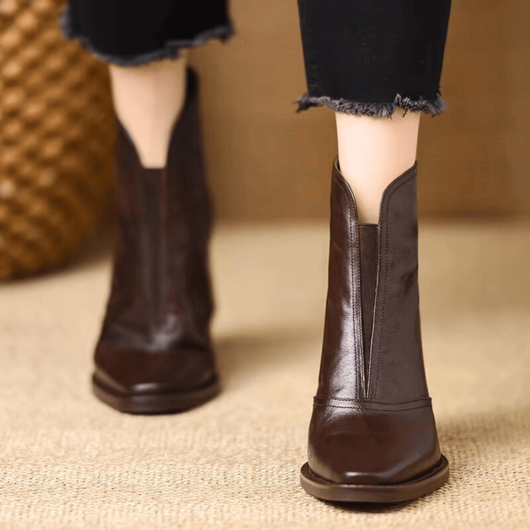 Ankle Boot With Sculpted Mid-Heel - Kellie