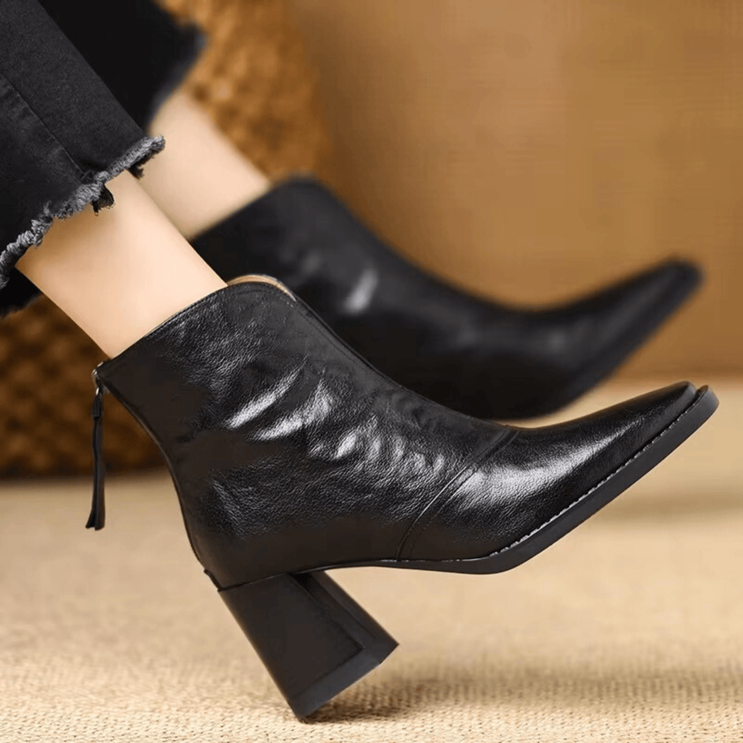 Ankle Boot With Sculpted Mid-Heel - Kellie