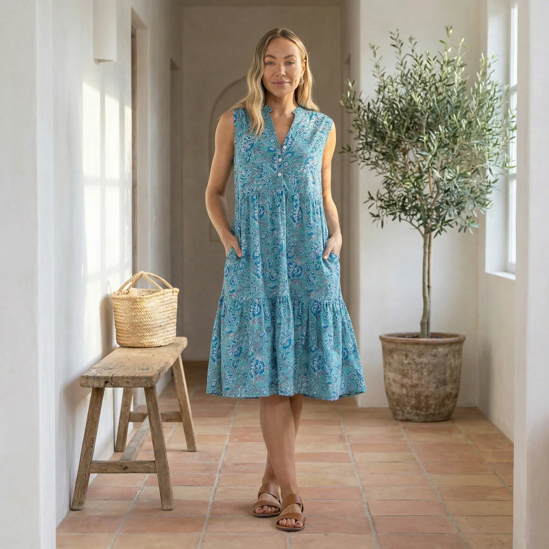 Ärmelloses Midi Sommerkleid - Juliane