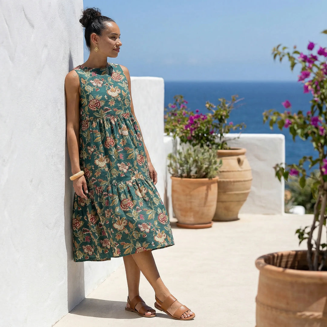 Ärmelloses Midilanges Kleid - Larissa