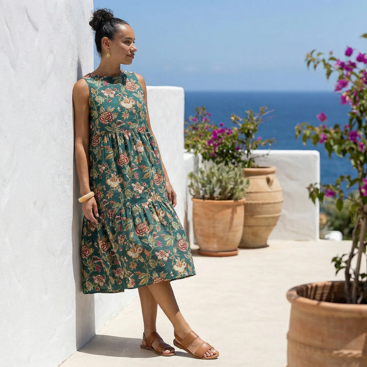 Ärmelloses Midilanges Kleid - Larissa