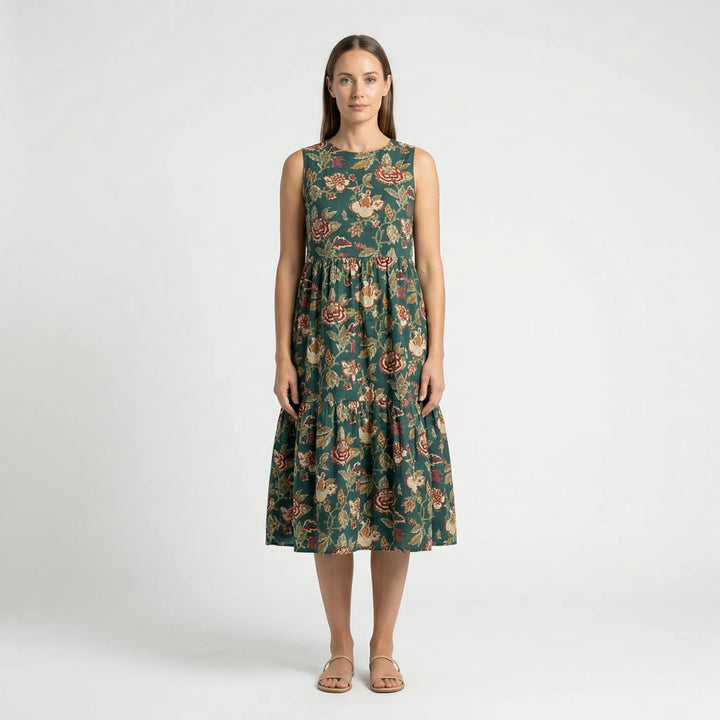 Ärmelloses Midilanges Kleid - Larissa