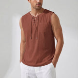Luźny tank top bez rękawów - Gary