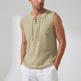 Luźny tank top bez rękawów - Gary