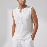 Luźny tank top bez rękawów - Gary
