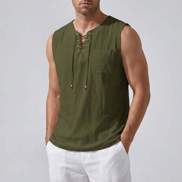 Luźny tank top bez rękawów - Gary