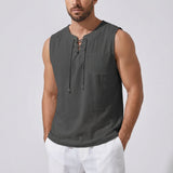 Luźny tank top bez rękawów - Gary