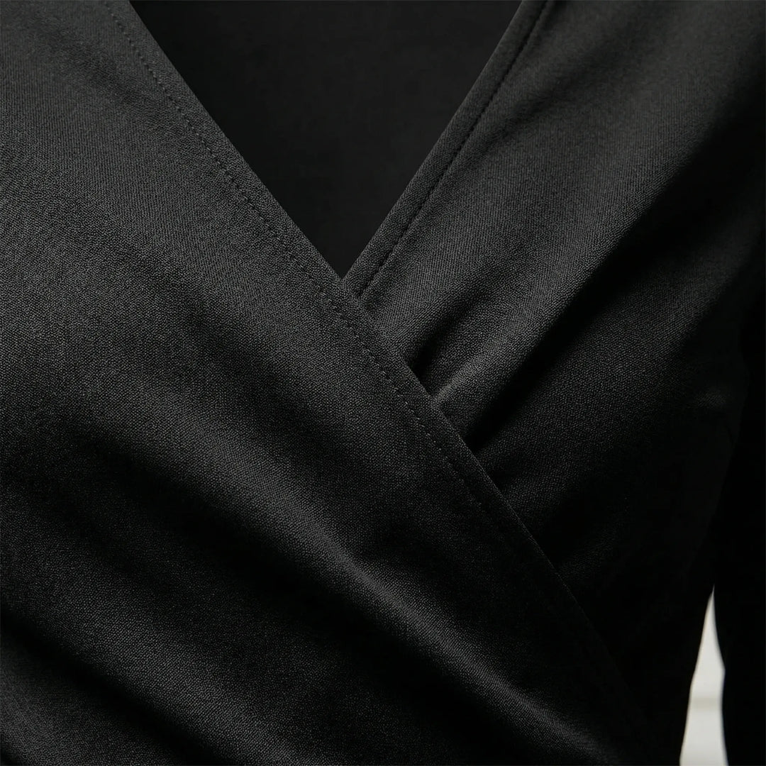 Asymmetrisches V Ausschnitt Kleid - Soraya