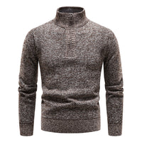 Knitted Men's Sweater with Half Zipper – Cedric