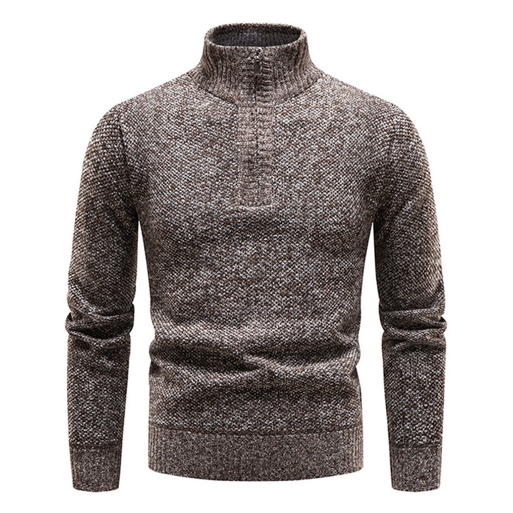 Knitted Men's Sweater with Half Zipper – Cedric
