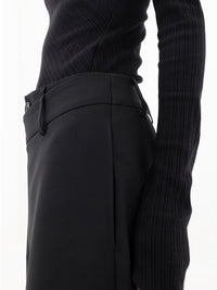 Asymmetrical Wide Women's Pants with Double Button – Noa