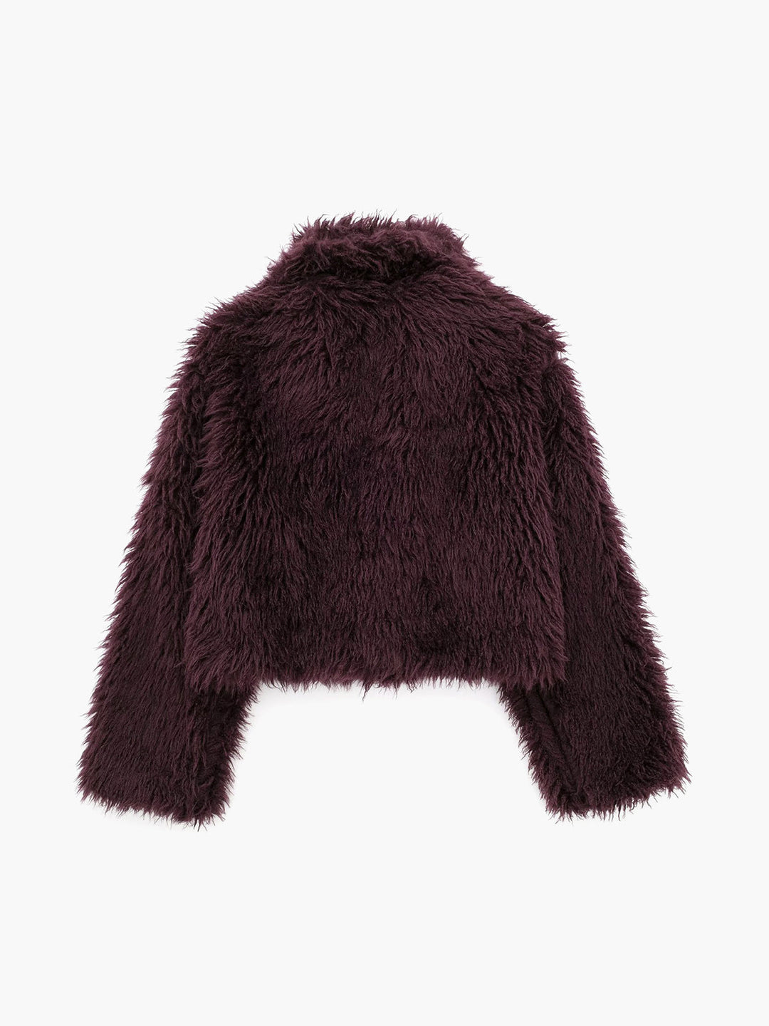 Fluffy Faux Fur Short Coat - Lina