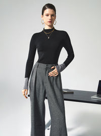 Long Sleeve Contrast Top voor Dames - Lana