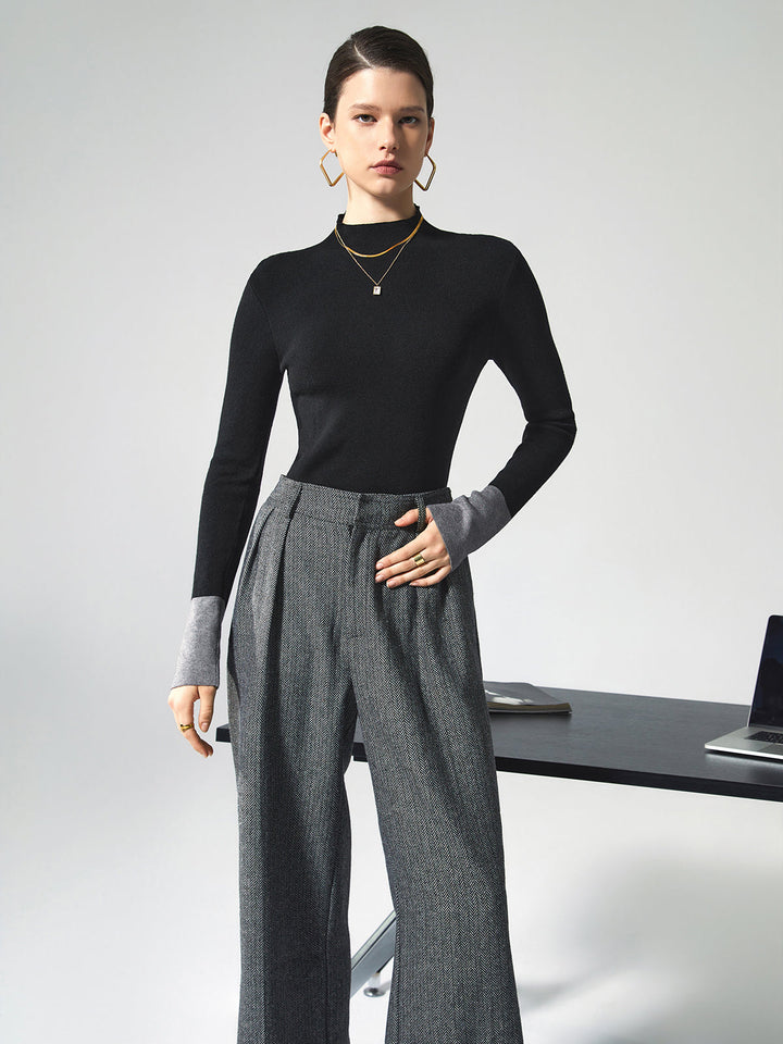 Long Sleeve Contrast Top voor Dames - Lana