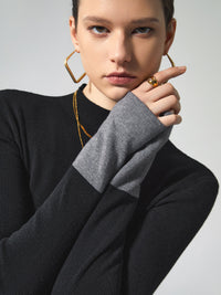 Long Sleeve Contrast Top voor Dames - Lana