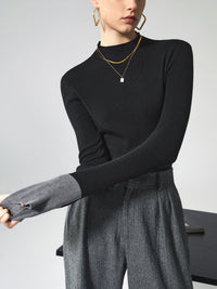 Long Sleeve Contrast Top voor Dames - Lana