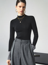 Long Sleeve Contrast Top voor Dames - Lana