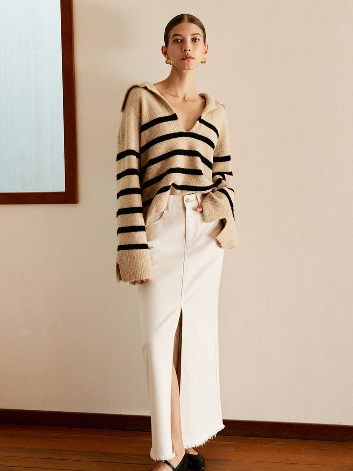 Oversized Streepjestrui voor Dames - Celina