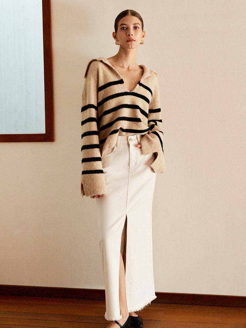 Oversized Streepjestrui voor Dames - Celina