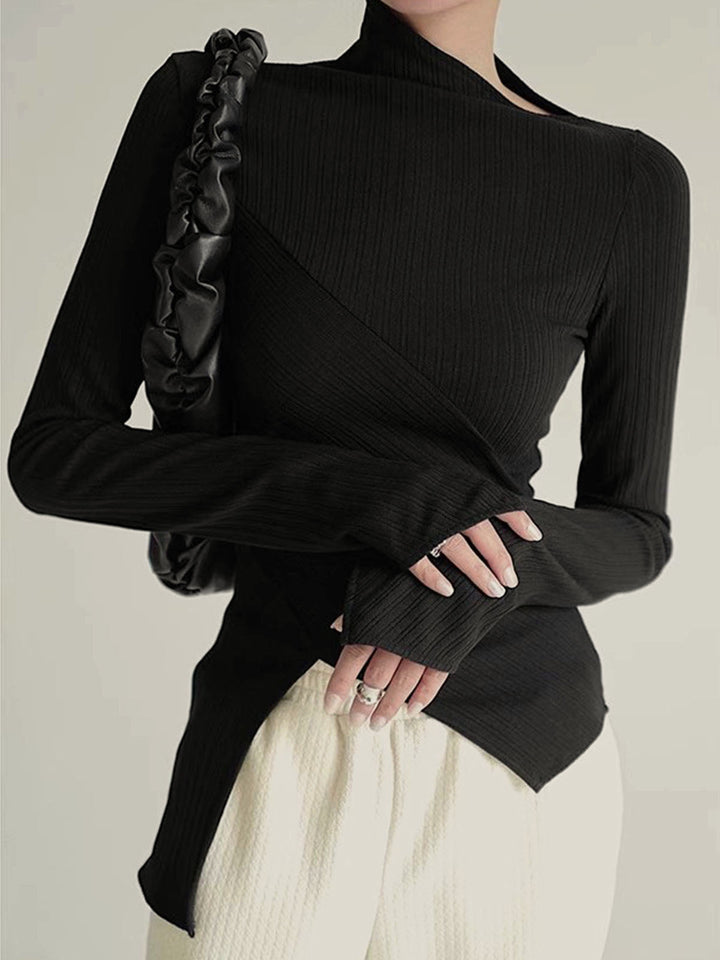 Asymmetrical Cut Sweater for Women - Amelia
