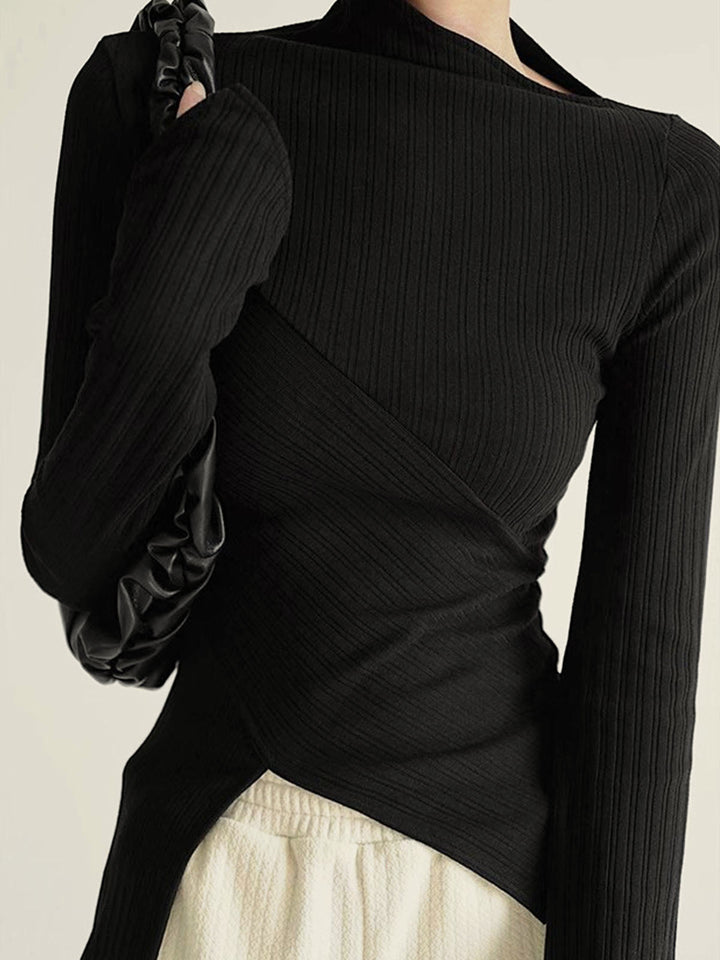 Asymmetrical Cut Sweater for Women - Amelia