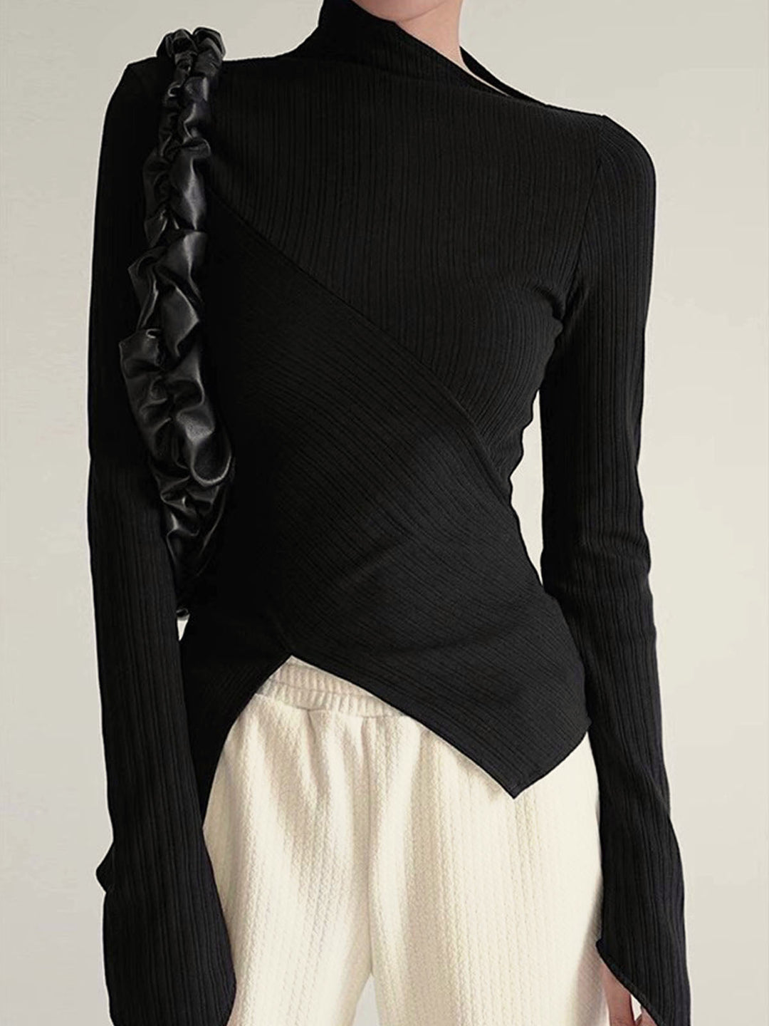Asymmetrical Cut Sweater for Women - Amelia