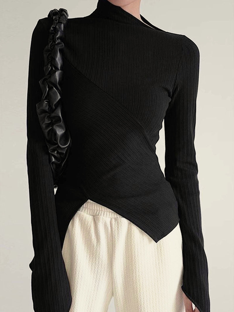 Asymmetrical Cut Sweater for Women - Amelia