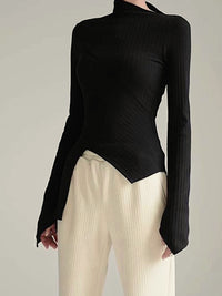 Asymmetrical Cut Sweater for Women - Amelia