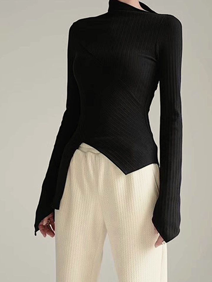 Asymmetrical Cut Sweater for Women - Amelia