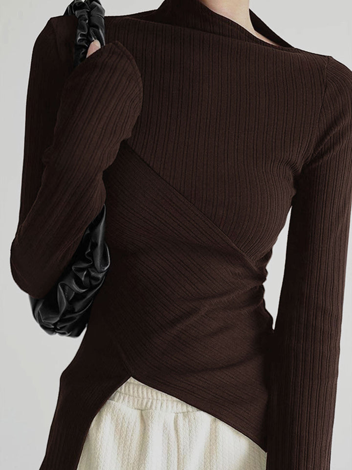Asymmetrical Cut Sweater for Women - Amelia
