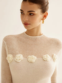 Cute White Sweater for Women - Sophia