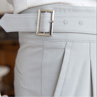Classic Men's Pants with Buckle - Oliver