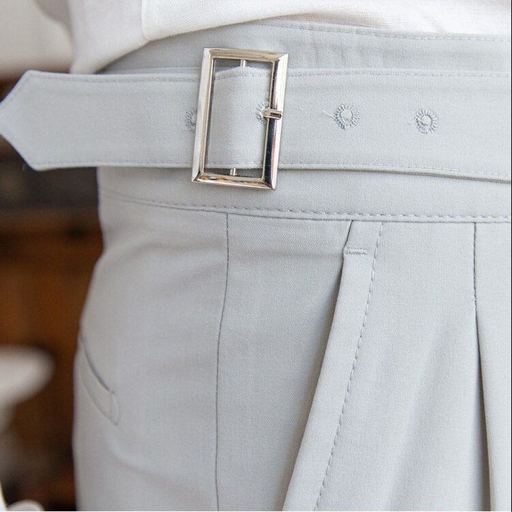 Classic Men's Pants with Buckle - Oliver