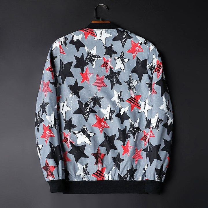 Men's Bomber Jacket with Abstract Print - Enzo