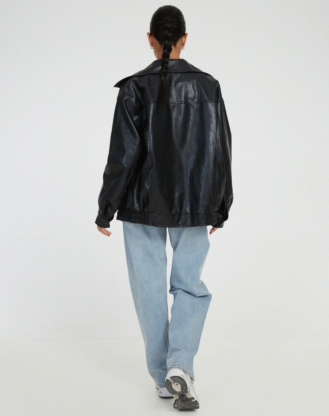 Oversized Loose Leather Women's Jacket – Yara