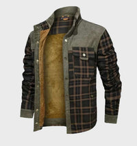 Gevoerde flanellen heren jas met fleece – FlanelStijl