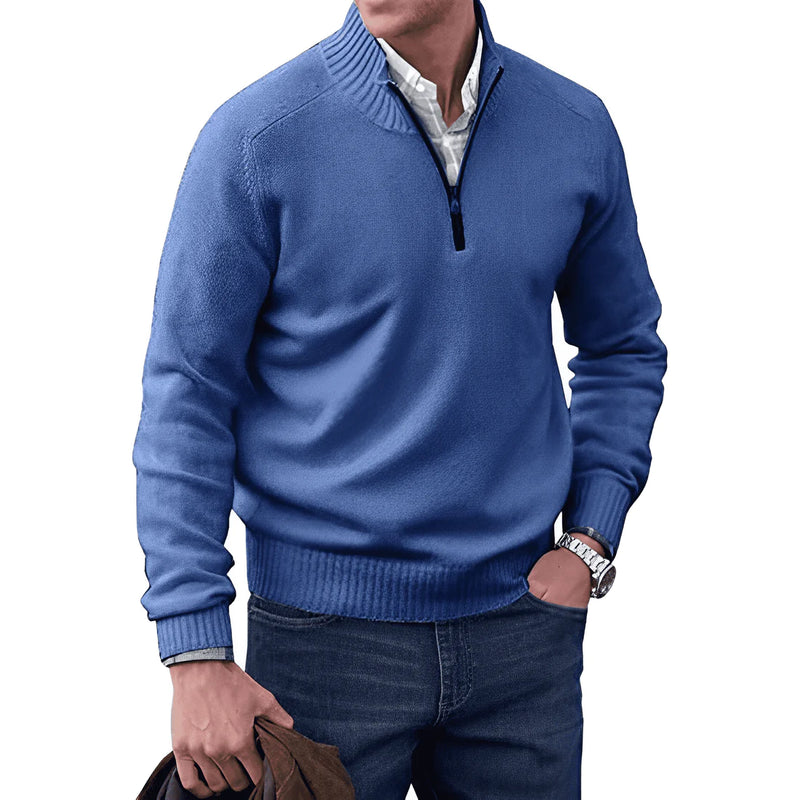 Sweter Sammy Jackson™ Dewitt Elegance | Komfort z kaszmiru z zamkiem błyskawicznym